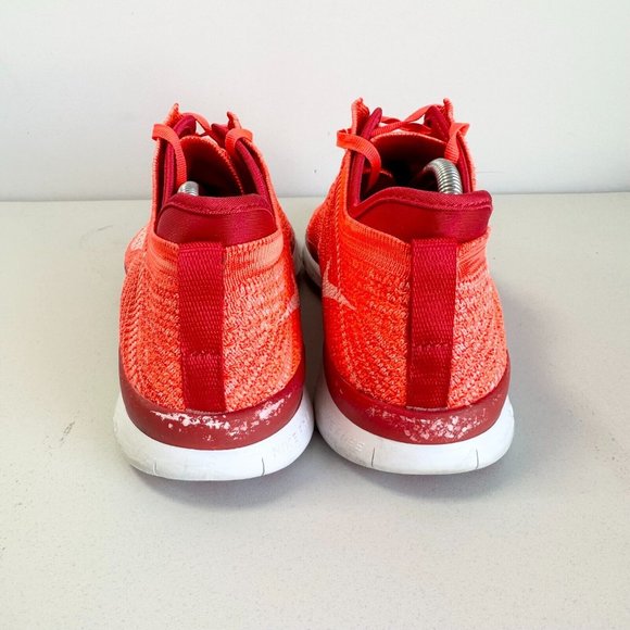 Nike Free TR Flyknit Womens Shoes Sneakers Size US 9 Orange Red Runners Jogging - Picture 10 of 16